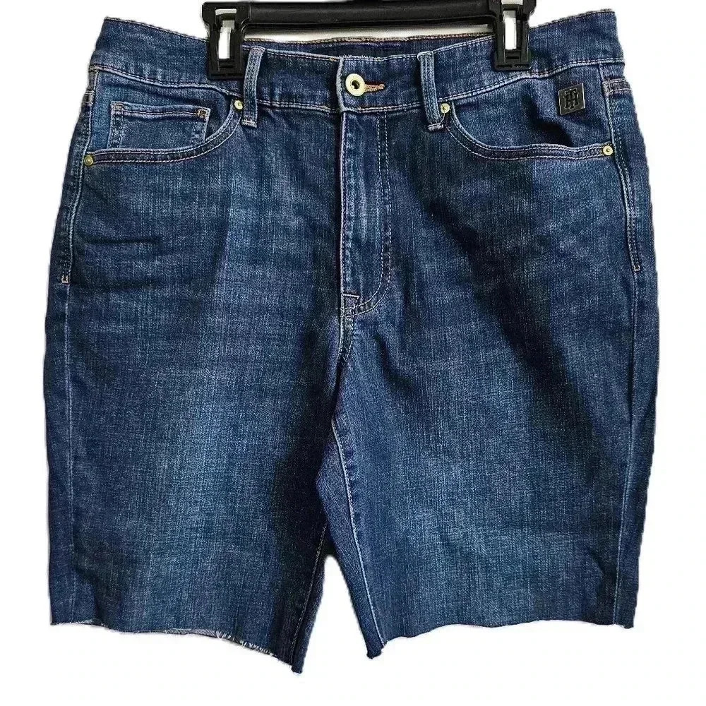 Tommy Hilfiger Blue Demin Cut‎ off Shorts 10